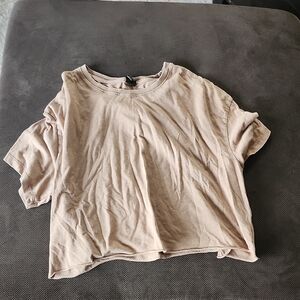 Casual Beige Women's Top